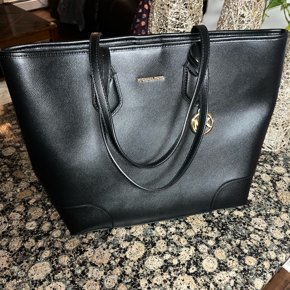 Michael Kors Black Leather Tote - Picture 4 of 6